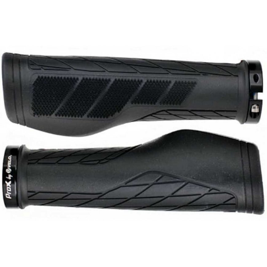 Velo Prox Handlebar Grips ProX VLG-1670D3 Mocrotech Gel 132mm Ergo Lock-on black