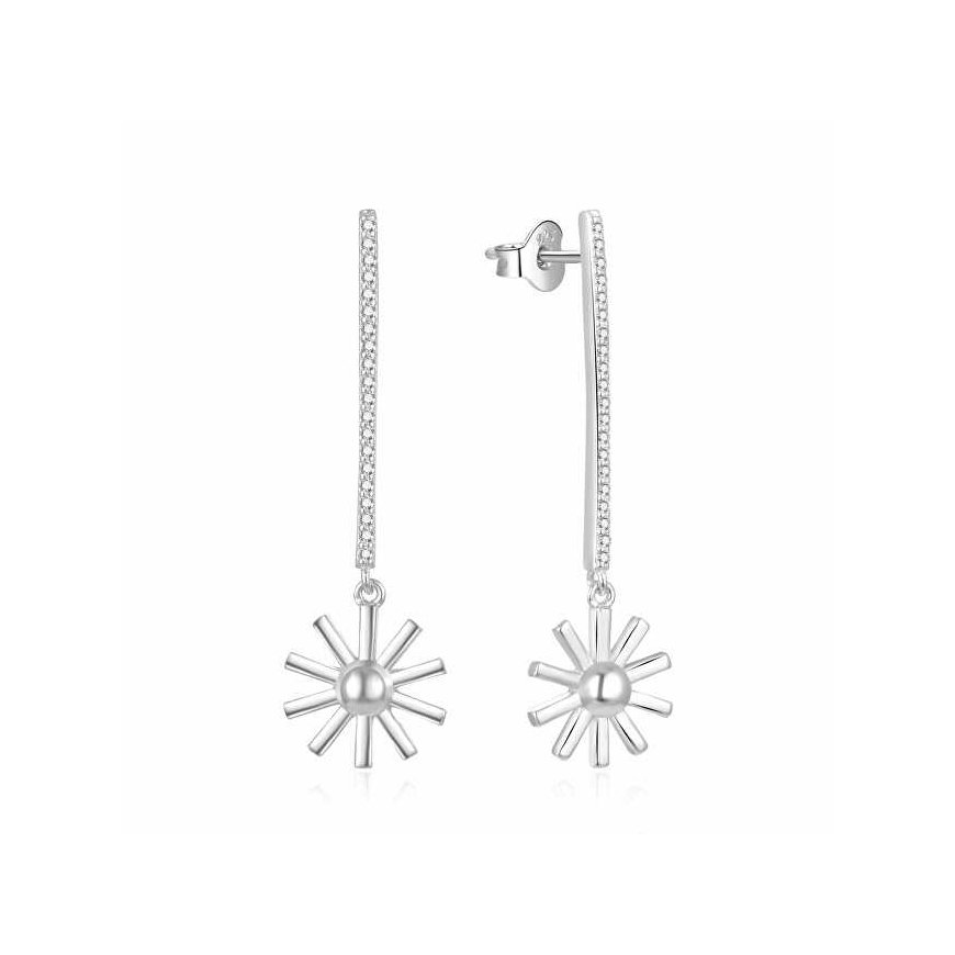 Moiss Beautiful silver earrings Flowers E0002432
