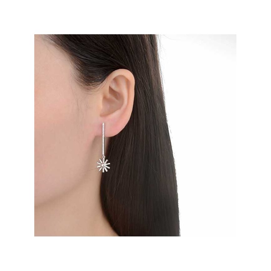 Moiss Beautiful silver earrings Flowers E0002432 – 2