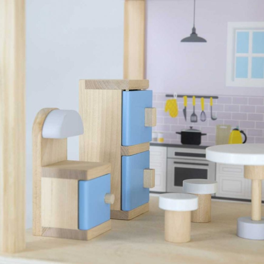 Viga Toys VIGA wooden dollhouse set with dolls and accessories – 5