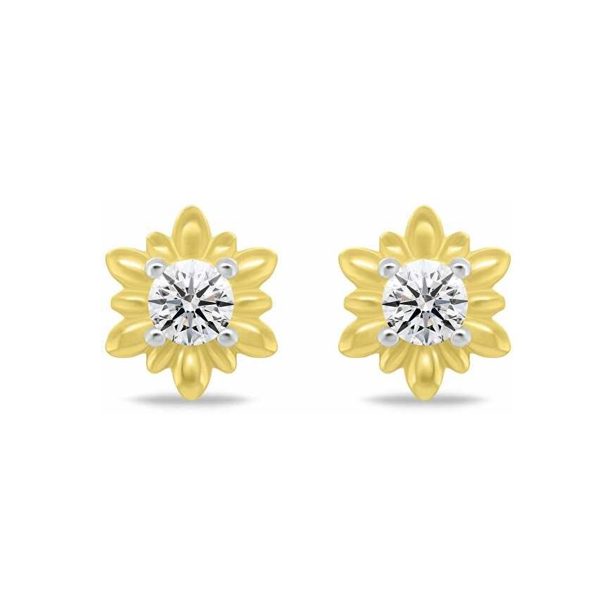 Brilio Silver Floral kaksisävyinen korusetti zirkoneilla SET279WY (korvakorut, rannekoru) – 5