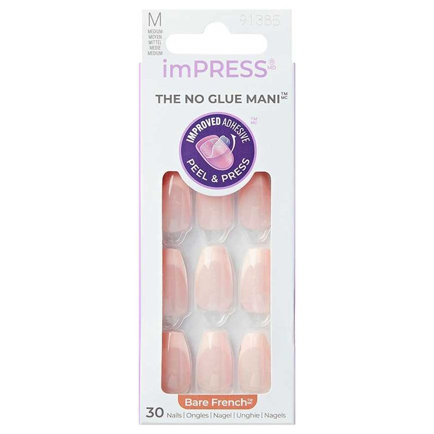Kiss Self-adhesive nails ImPRESS Nails - Genuine 30 pcs priemonė nagams