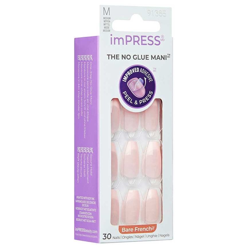 Kiss Self-adhesive nails ImPRESS Nails - Genuine 30 pcs priemonė nagams – 3