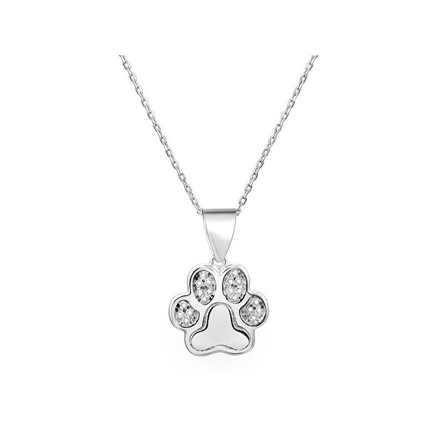 Beneto Silver necklace with paw AGS527 / 47 (chain, pendant)