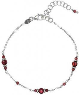 Alisia Silver bracelet with garnet AL4268-Argento-Granato