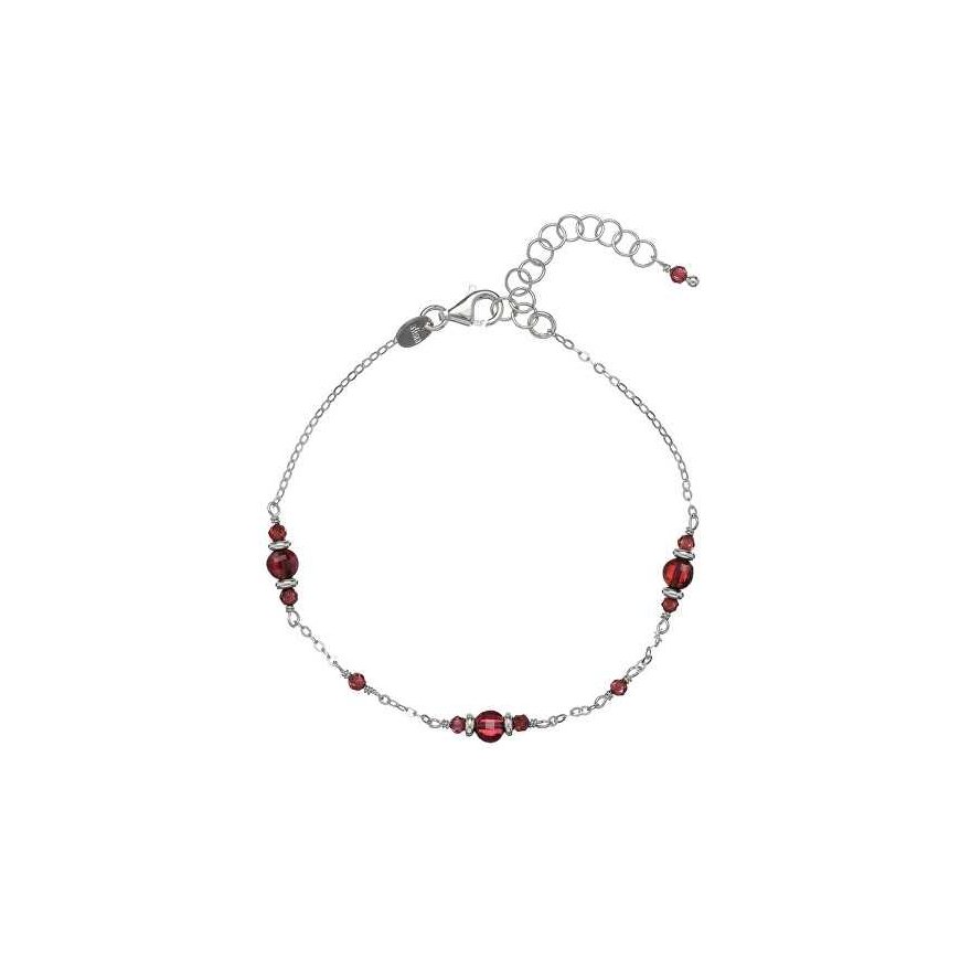 Alisia Silver bracelet with garnet AL4268-Argento-Granato