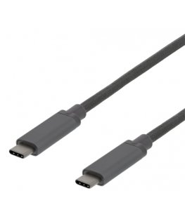 Deltaco USBC-1362 USB kabelis USB 3.2 Gen 2 (3.1 Gen 2) 1 m Pelēks