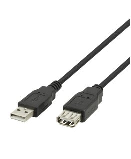 Deltaco 00140004 USB-kaabel USB 1.1 5 m USB A Must