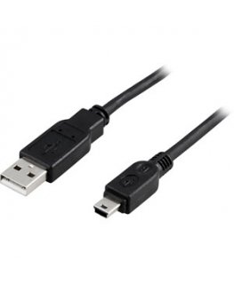 Deltaco USB 2.0 Cable A/mini B, 2m USB кабель USB A Mini-USB B Черный