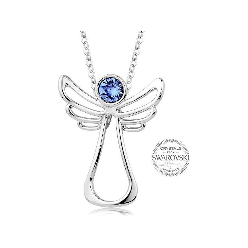 Levien Guardian Angel Blue Crystal Necklace