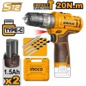 Ingco CIDLI12202E cordless impact screwdriver incl. 2pcs battery