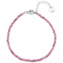 Agate Mineral Bracelet with Pink Tourmaline POL-B19/21L Agate Mineral Bracelet with Pink Tourmaline POL-B19/21L