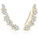 Beneto Beautiful long earrings with clear zircons AGUP3299W-GOLD Beneto Beautiful long earrings with clear zircons AGUP3299W-GOLD
