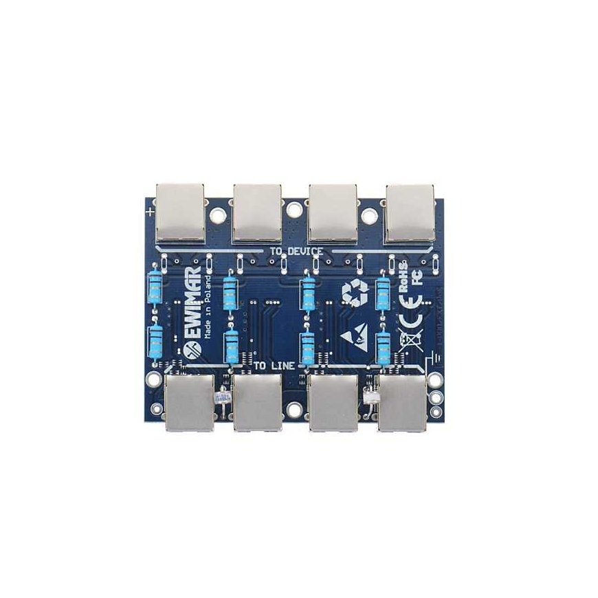 LAN module with surge protection EXT with PoE protection EWIMAR PTF-54-EXT/PoE