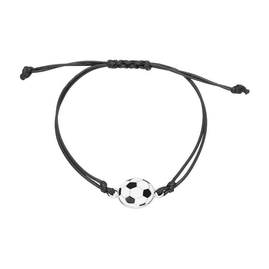 Troli Black textile bracelet Soccer ball