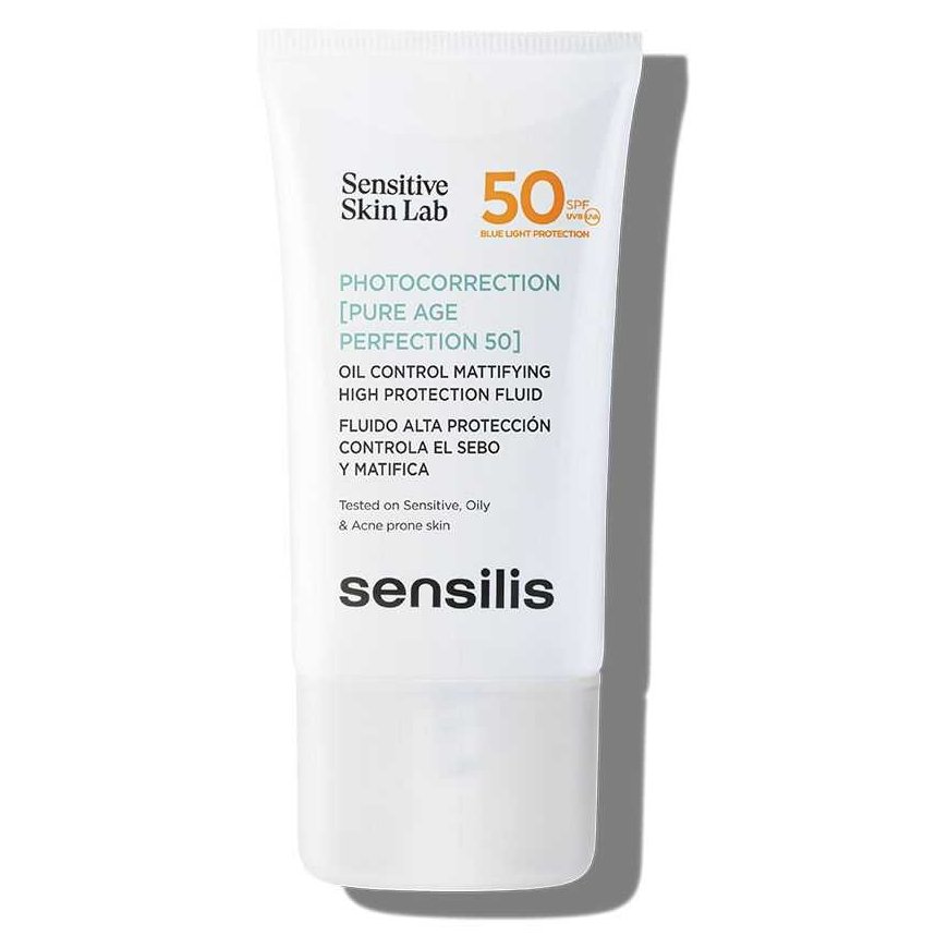 Sensilis PHOTOCORRECTION [PURE AGE PERFECTION 50] fluido alta protección controla el sebo y matifica 40 ml
