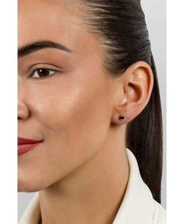 Brilio Silver Brilio Silver Timeless silver earrings with black zircons EA609WBC