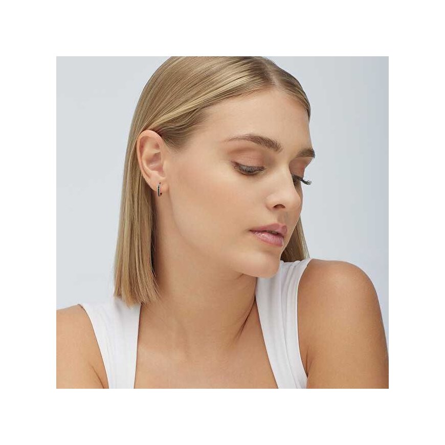 Brosway Stylish round single earrings Fancy Mystery Juodas FMB85