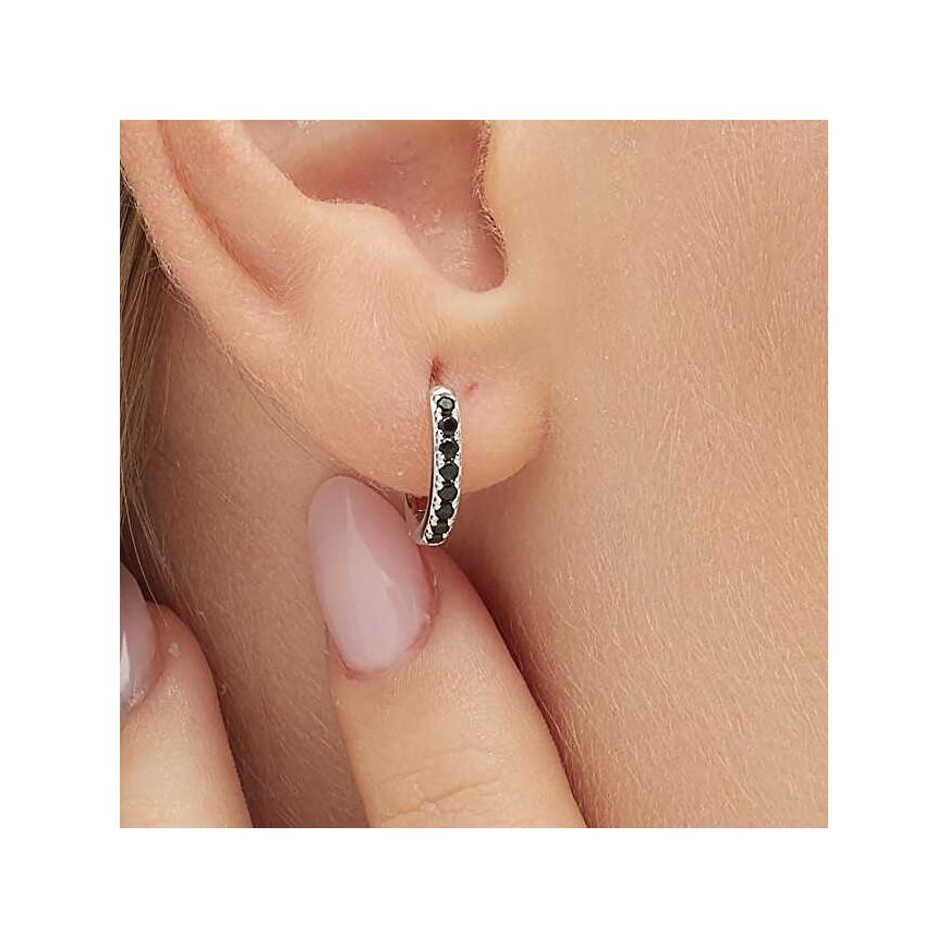 Brosway Stylish round single earrings Fancy Mystery Black FMB85 – 2