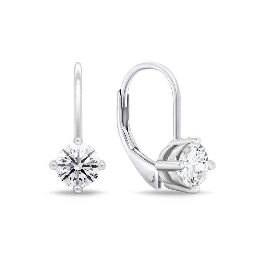 Brilio Silver Brilio Silver Minimalist silver earrings with zircons EA754W