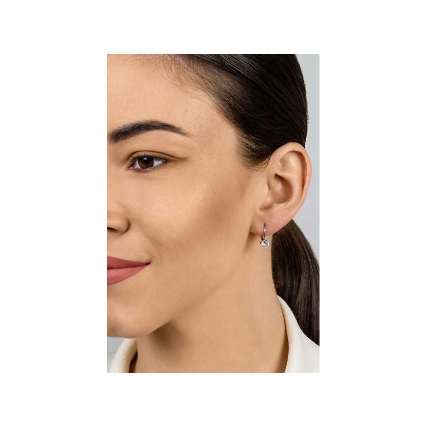Brilio Silver Brilio Silver Minimalist silver earrings with zircons EA754W – 3