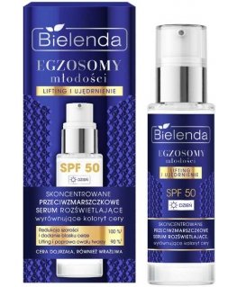 BIELENDA Exosomes of Youth keskittynyt valkaiseva seerumi ryppyjä vastaan, iltainen ihon sävy SPF 50 päivä 30 ml