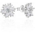 Agata Silver Sparkling Earrings Snowflakes AGT-E007PW Agata Silver Sparkling Earrings Snowflakes AGT-E007PW