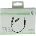 Deltaco AUD-200 audiokaapeli 0,1 m 3.5mm 2 x 3.5mm musta Deltaco AUD-200 audiokaapeli 0,1 m 3.5mm 2 x 3.5mm musta