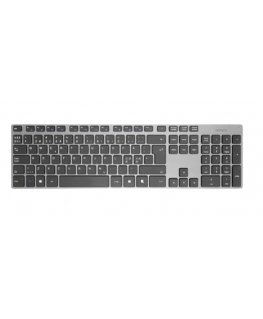 Deltaco TB-802 näppäimistö Koti Langaton RF + USB QWERTY Harmaa