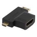 Deltaco HDMI-22G гендерный адаптер 19-pin HDMI Type A 19-pin HDMI Type A, 19 Pins Micro HDMI Type D Deltaco HDMI-22G гендерный адаптер 19-pin HDMI Type A 19-pin HDMI Type A, 19 Pins Micro HDMI Type D