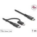 USB-C - C charging cable DELTACO, USB2.0, SPR, silicone, 1,5m, White / USBC-2015WI / 1903063