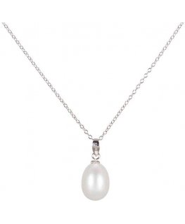 Jwl Luxury Pearls Silver necklace with right pearl 45 cm JL0436