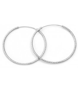 Beneto Luxury round silver earrings AGUC787