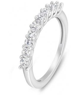 Brilio Silver Brilio Silver Decent silver ring with clear zircons RI063Wa