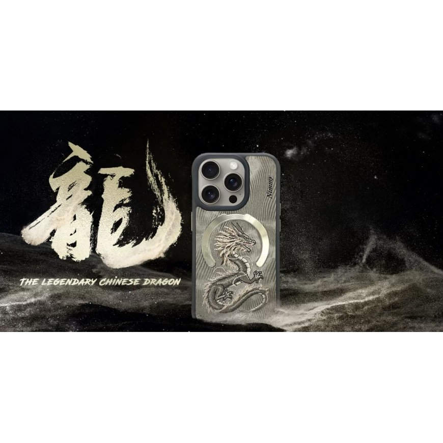 Etui Nimmy Dragon MagSafe do iPhone 16 Pro Max szary