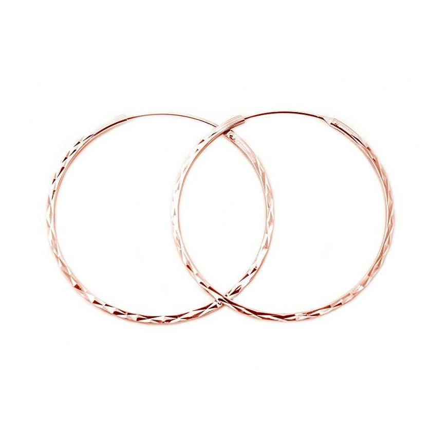 Beneto Fashionable gold-plated round earrings made