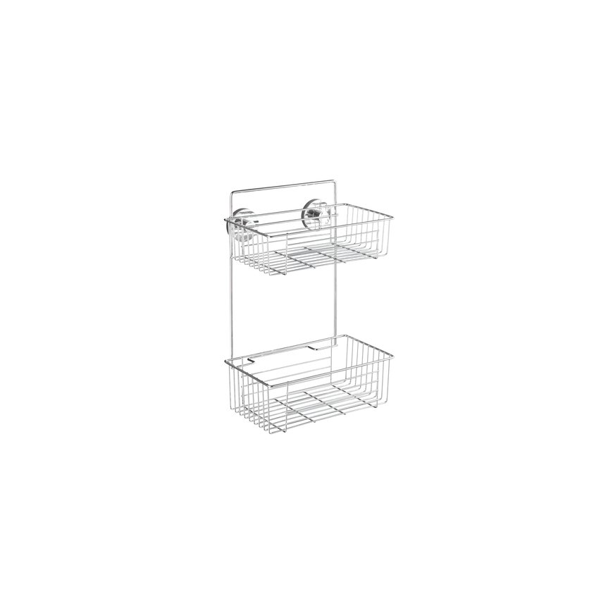 WENKO 20889100 dušas grozs un piekaramais plaukts Tērauds Sienā montējams Dušas plauktiņš