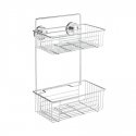 WENKO Vacuum-Loc 2-Tier wall rack Bari