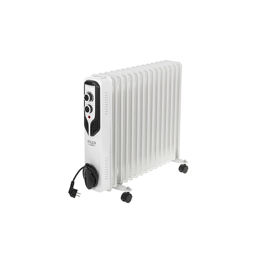 Adler AD 7819 electric space heater Indoor White 2500 W Oil electric space heater