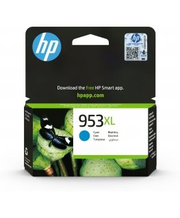HP 953XL, Оригинальный струйный картридж увеличенной емкости, Голубой