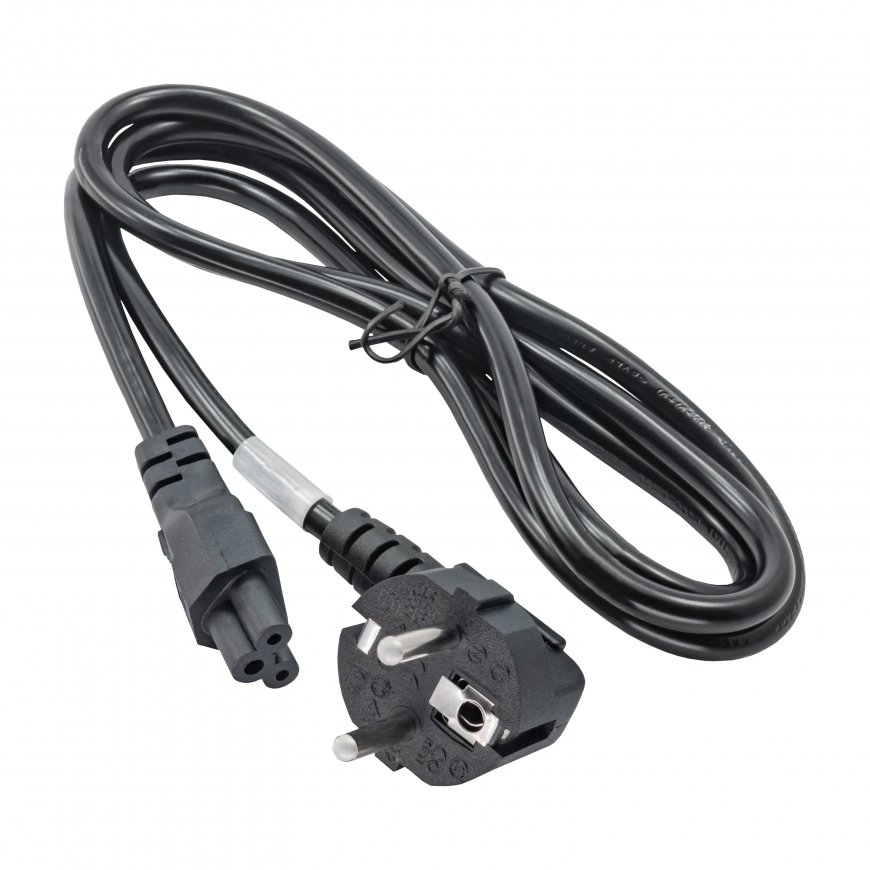Akyga Power Cord AK-NB-01A for notebooks IEC C5 250V/50Hz 1,5m Черный CEE7/7 Разъем C5 – 3