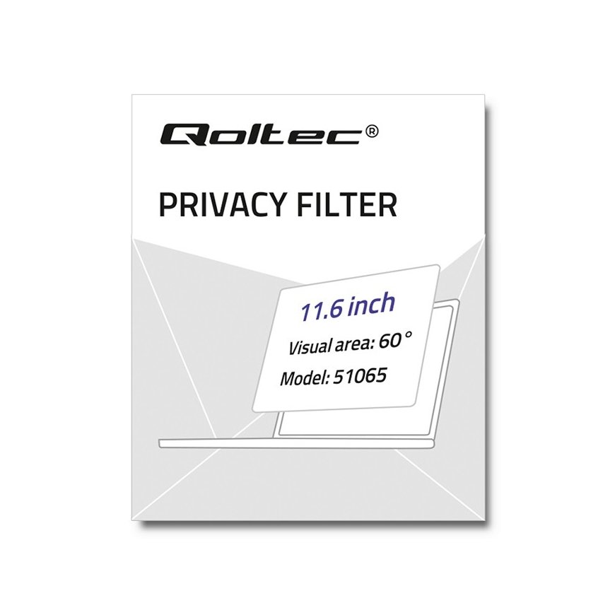 Qoltec 51065 monitoru pretatspīduma & privātuma filtrs 29,5 cm (11.6") Portatīvais dators – 2
