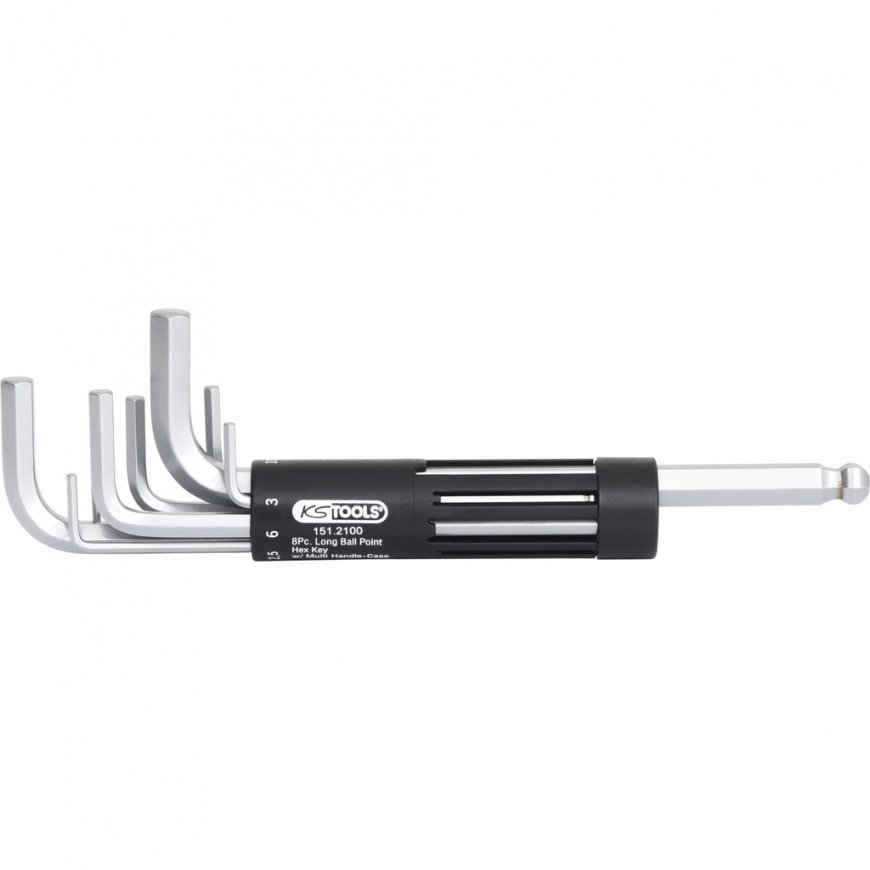KS Tools 151.2100 hex key L-shaped hex key Metric 8 pc(s)