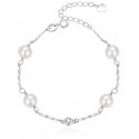 Beneto Elegant sidabrinė apyrankė su perlais AGB411/21P Beneto Elegant sidabrinė apyrankė su perlais AGB411/21P