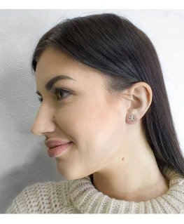 Beneto Fine silver earrings studs AGUP747L