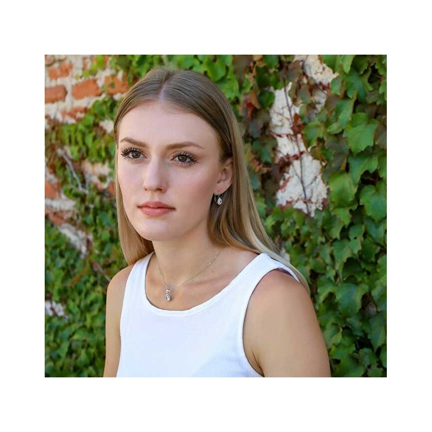 Benet Silver jewelry set with zircons AGSET194R (necklace, earrings) – 2