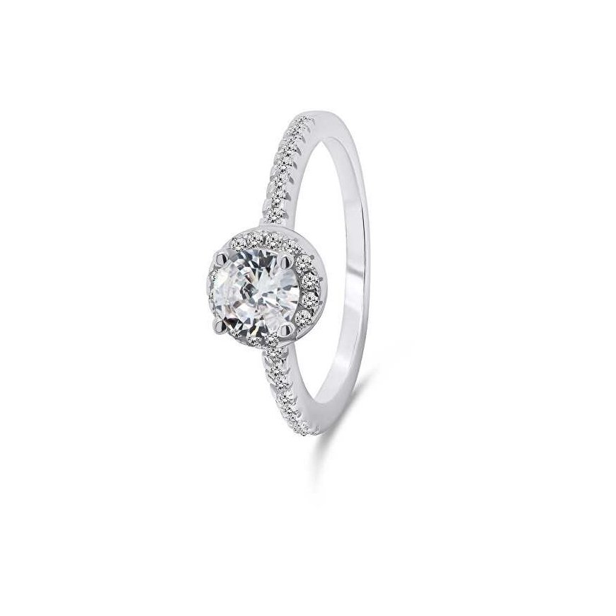 Brilio Silver Charming silver ring with zircons RI054W