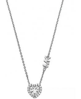 Michael Kors Delicate silver necklace with Pavé Heart zircons MKC1520AN040