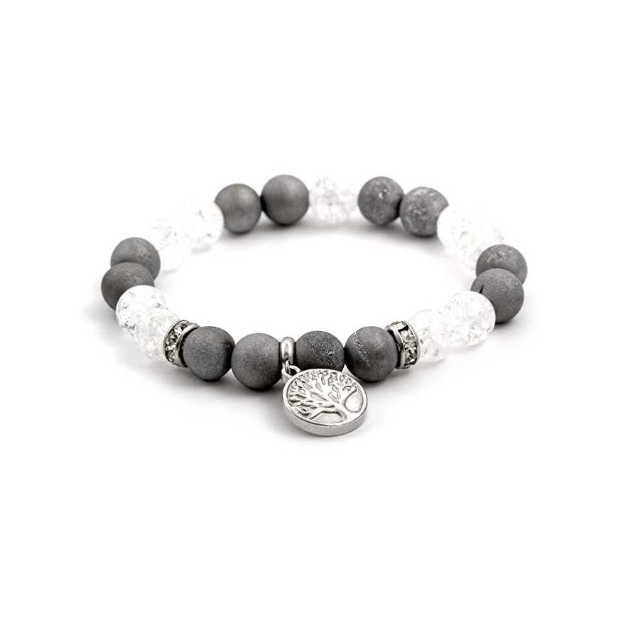 Beneto Bennett agate and crystal bead
