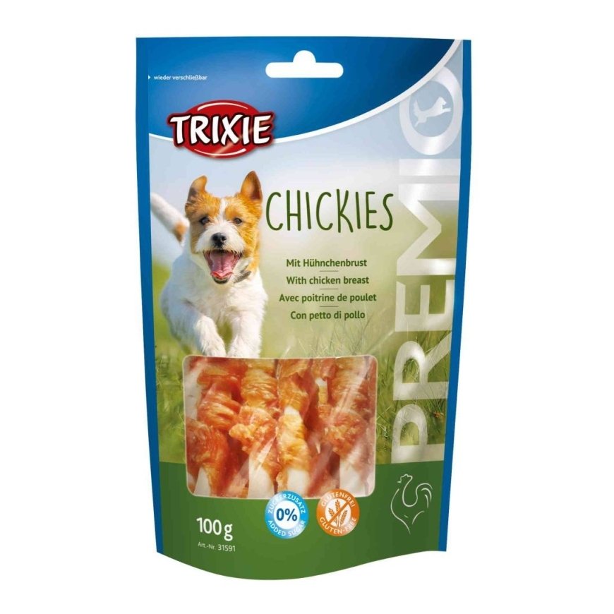 Treats for dogs : Trixie Premio Chickies, 100g